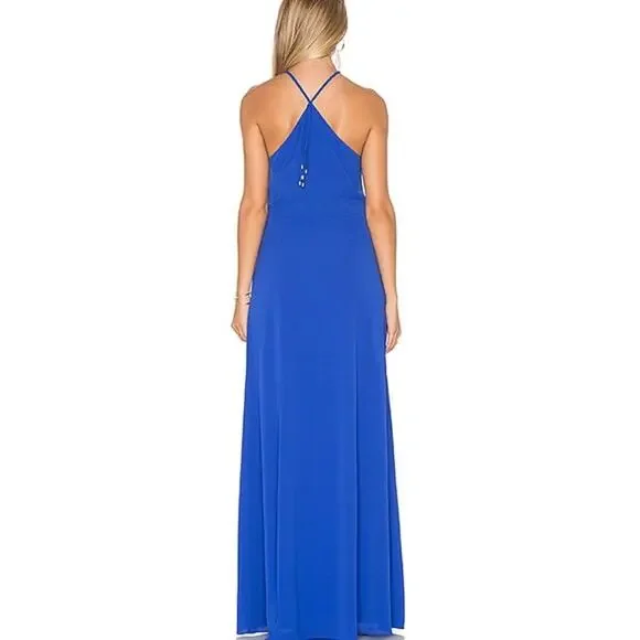 Saylor Maxi Dress Cocktail Formal V neckline Cobalt Blue Size Medium - Picture 2 of 10